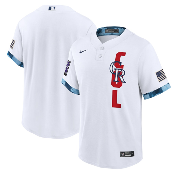 Men's Colorado Rockies Blank 2021 White All-Star Cool Base Stitched MLB Jersey Men's Colorado Rockies Blank 2021 White All-Star Cool Base Stitched MLB Jersey